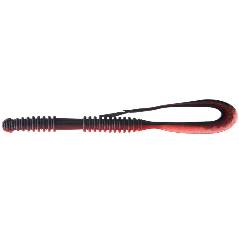 Keitech Mad Wag Long Soft Plastic U-Tail Worm Black Blue Flake 8 inch