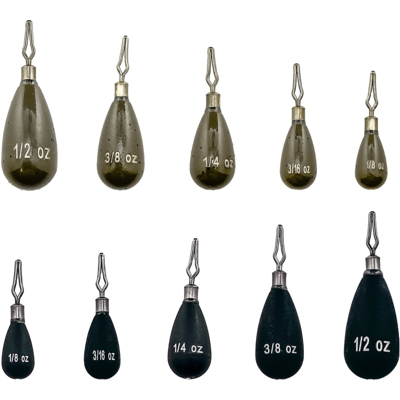 Departure Outdoors Tungsten Tear Drop – Drop Shot Weights – 5 Pack No-Chip Black 1/8 oz – 5 pack