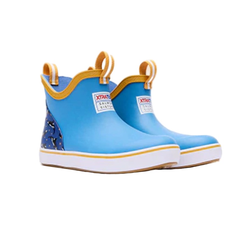 XTRATUF KIDS SALMON SISTERS ANKLE DECK BOOT BLUE / WHALE 10M