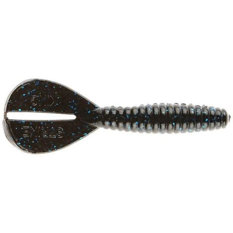 Strike King 4″ Rage Menace (8 Pk) Black Blue Flake