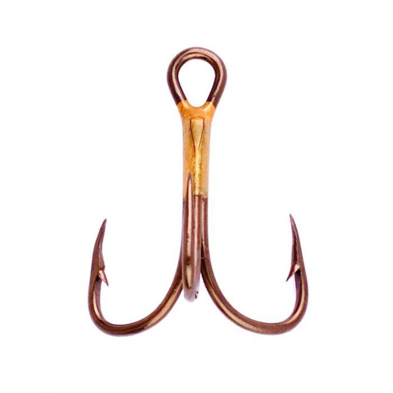 Eagle Claw Bronze Treble Hooks Hook Size: 2 – Q’ty/Pk: 5