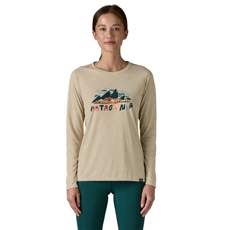 Patagonia W’s L/S Capilene Cool Daily Graphic Strataspire: Moment Pink X-Dye / SMTX XXS