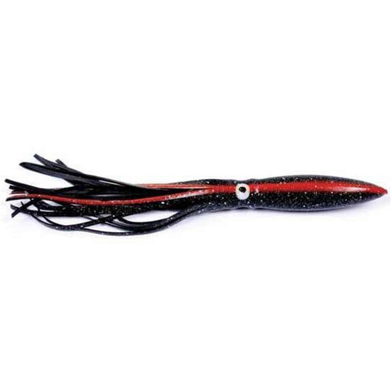 Sea Striker Bulbhead Squid Skirt, 9″, Green/Black