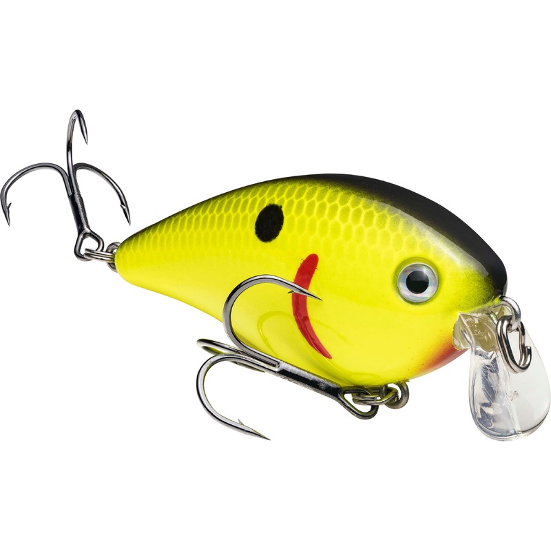 Strike King KVD Square Bill 1.5 Shallow Silent Crankbait Black Back Chartreuse
