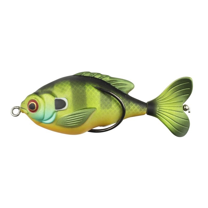 Lunkerhunt Propfish Sunfish 3 1/4 inch Hollow Topwater Prop Lure Blue Gill