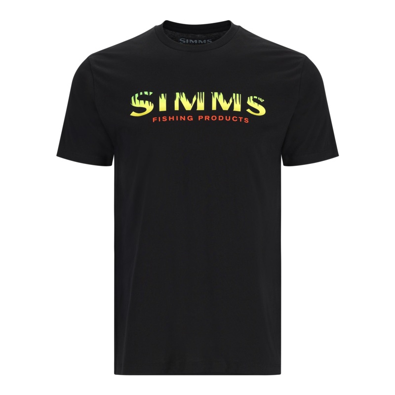SIMMS M’S LOGO T-SHIRT Black – Neon Medium