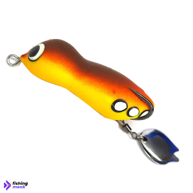 Bravvo Moto Esto 15 Hand Made Soft Frog Lure | 7cm | 13-15g Brown and Yellow