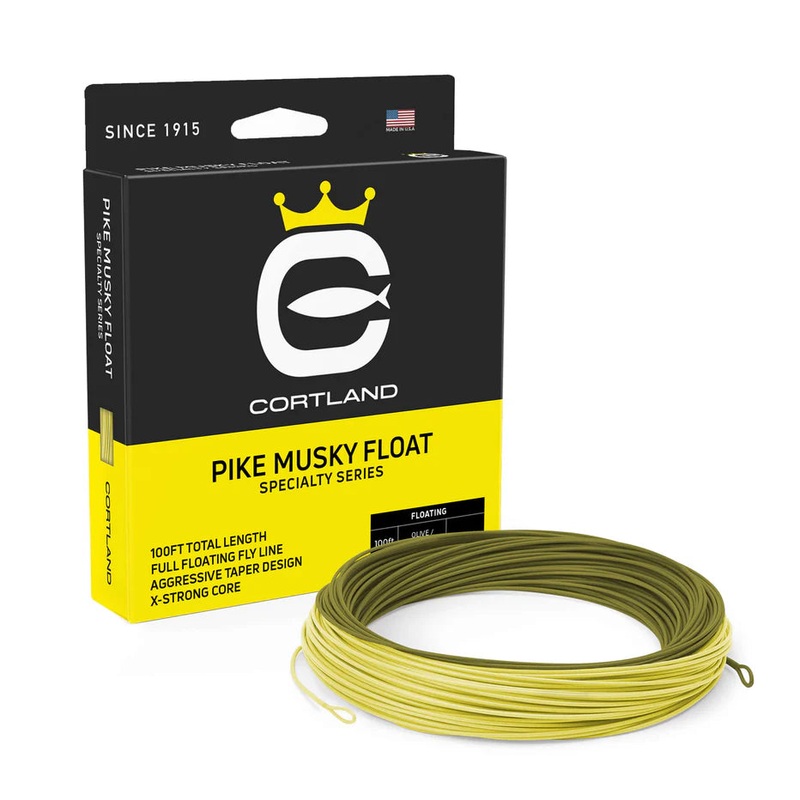 Cortland Pike Musky Float WF8I/F Olive/Pale Yellow