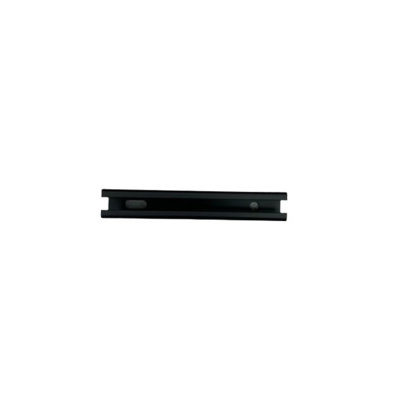 Extrusion, AL Groove black, 4.7″ straight, square end