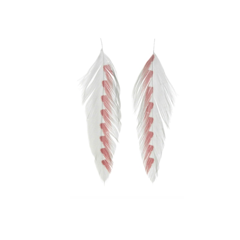 MFC Galloup’s Shark Fin Fish Feathers White/Red