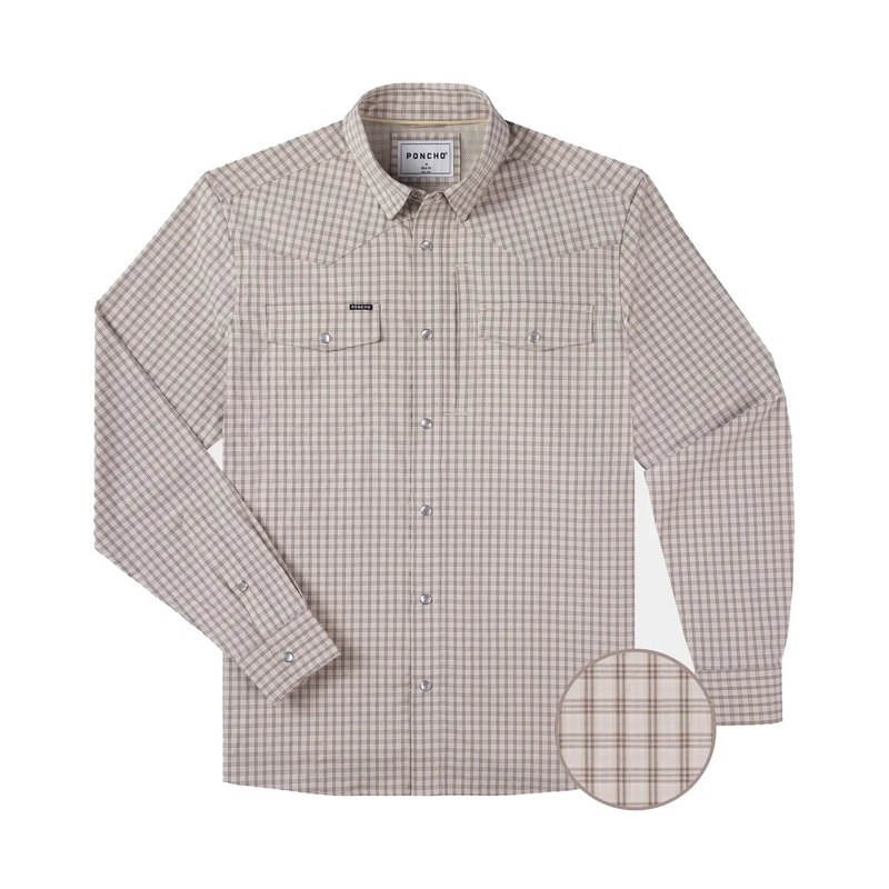 Poncho M’s The Guthrie Shirt Regular Brown / Tan / Grey Plaid S