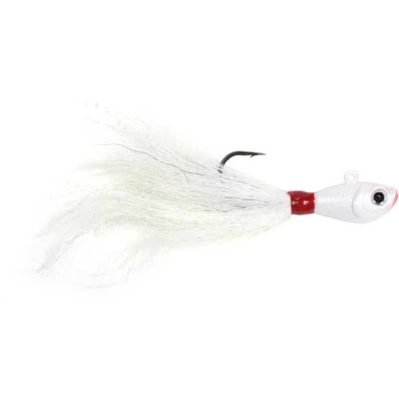 Sea Striker SSBTJ15-W Bucktail Jig 1 1/2 oz, Holographic Eyes, Blk