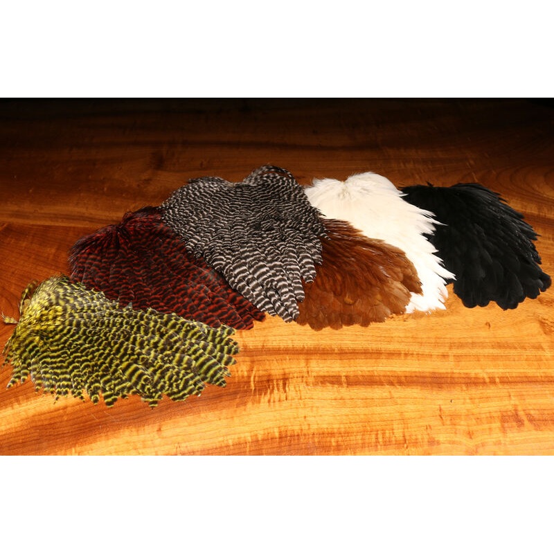 Hareline Hen Saddle Grizzly Natural