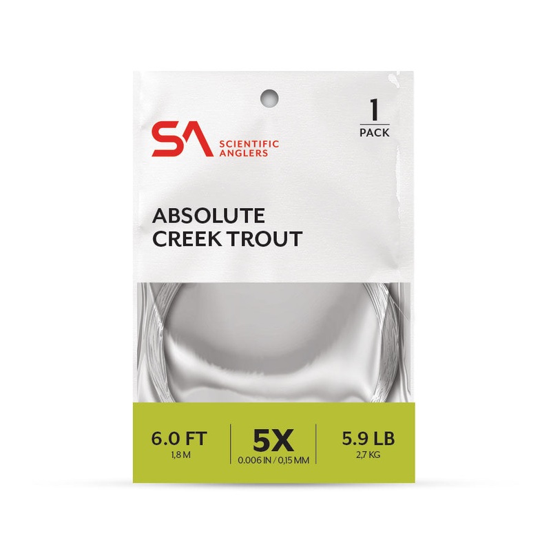 Scientific Anglers Absolute Creek Trout Leader 1-Pack 6′ 6X