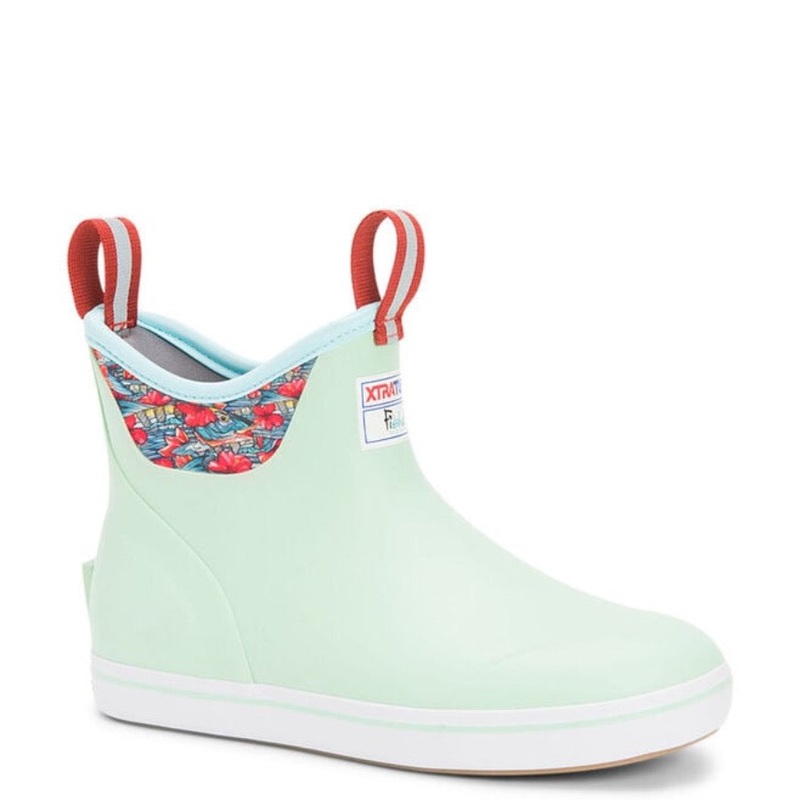 XTRATUF 6″ FISHE WEAR ANKLE DECK BOOT SEAFOAM / BEAUTY AND THE BONE FISH 5