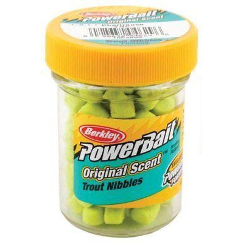 Berkley Powerbait Trout Nibbles 1.1 oz. Jar Chartreuse