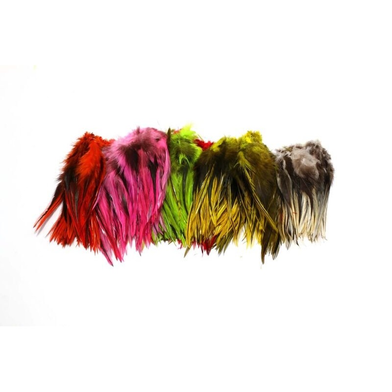 Badger Saddle Hackle Hot Orange