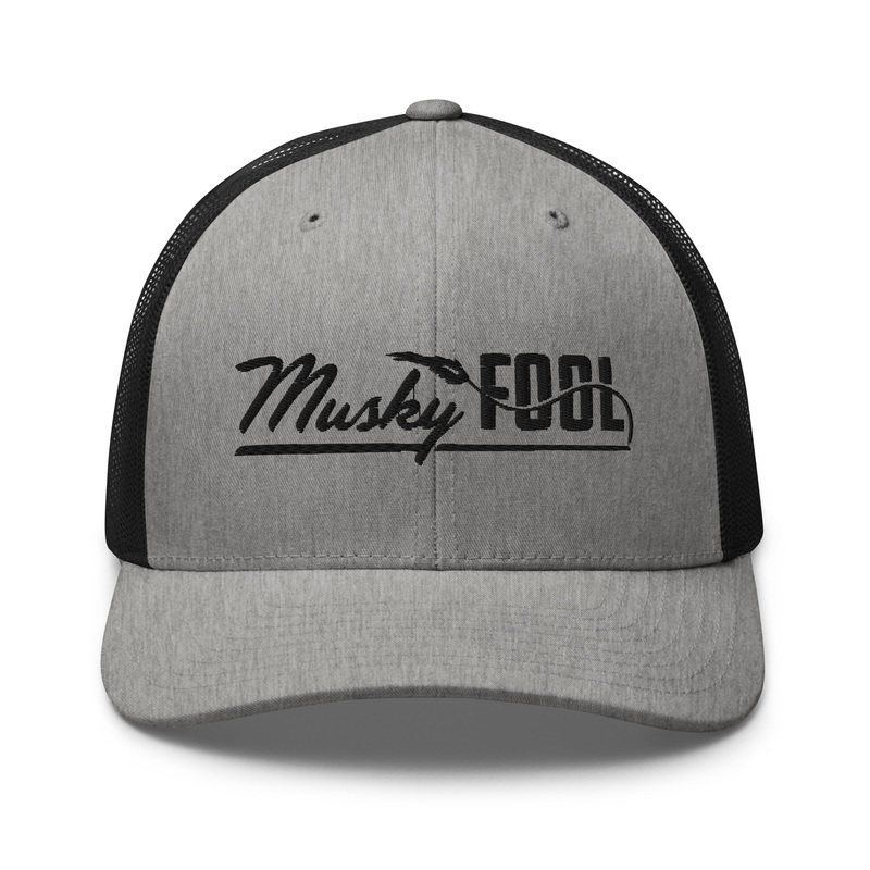 Musky Fool Trucker Hat Charcoal/ Black