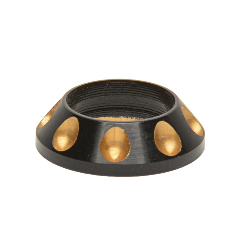 American Tackle DAWC Dimpled Aluminum Winding Checks – Colors Black & Gold 8.0