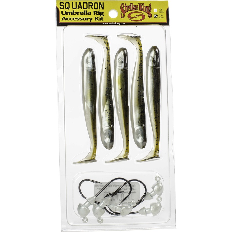 Strike King Squadron Umbrella Rig Swimbait Kit Blue Gizzard 1/4 oz