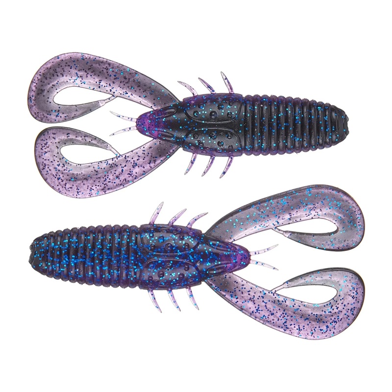 6th Sense Stroker Craw 2.4″ (8 Pk) Black n Blue Flake