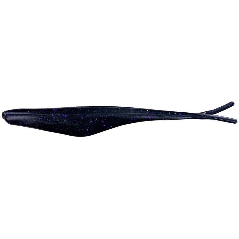 Big Bite Baits 5 Inch Jerk Minnow – 10 Pack Black Purple Flake 5 inch