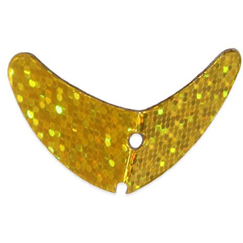 Mack’s Lure Smile Blade Replacements – 5 Pack Amber Sparkle 1.1″ blade – 5 pack