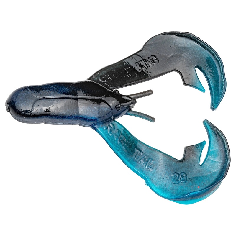 Strike King 3″ Rage Tail Chunk (7 Pk) Black Blue Swirl