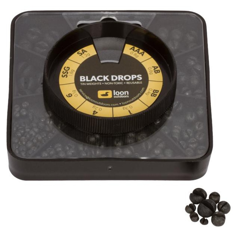 Loon Outdoors Black Drops Split Shot | 8 Division 8 Division Black