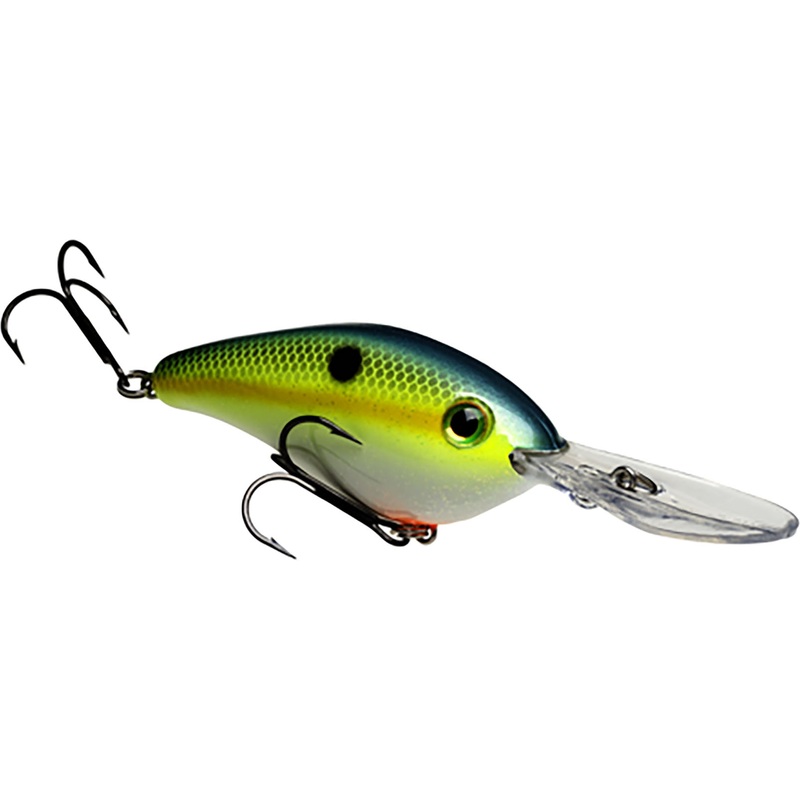 Strike King Pro Model Series 6XD Deep Diving Silent Crankbait – 1 oz Chartreuse Sexy Shad