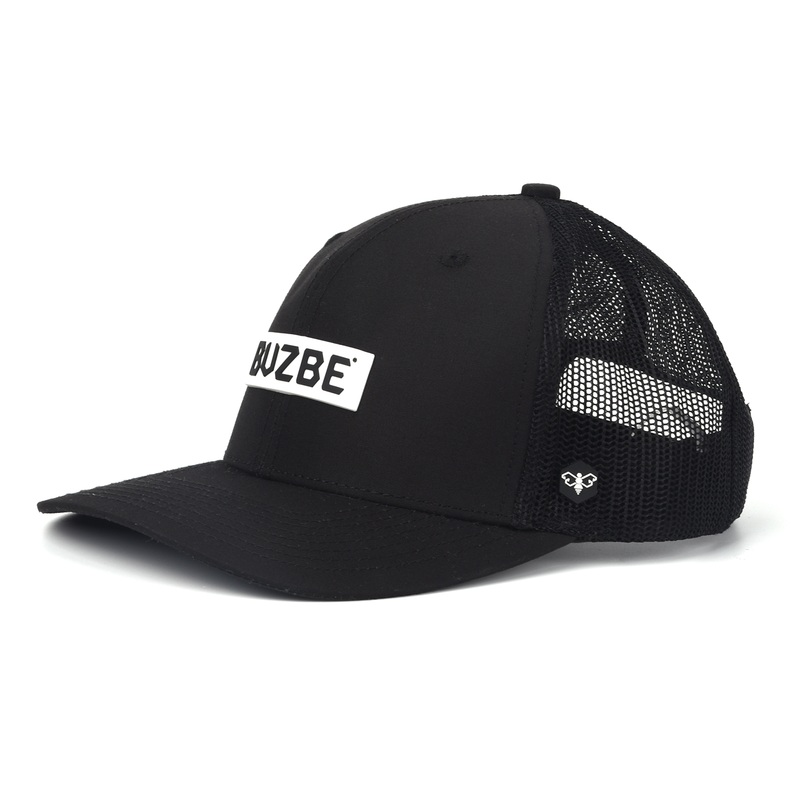 BUZBE Badge Trucker Hat-Black