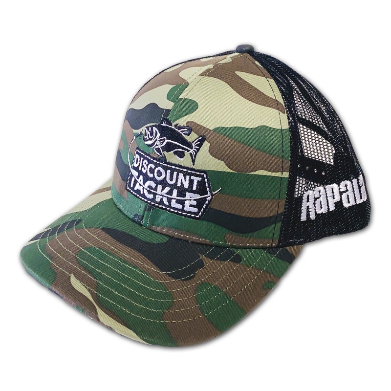 Discount Tackle Classic Snapback Hat Camo/Black