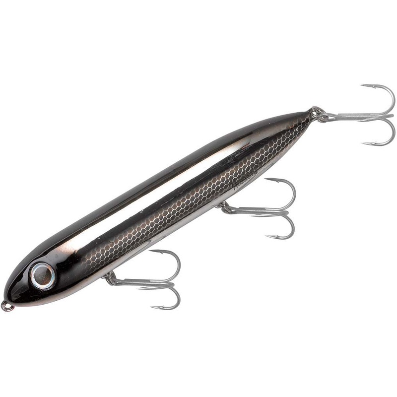 Heddon Super Spook 5 inch Saltwater Topwater Walker Black Shiner