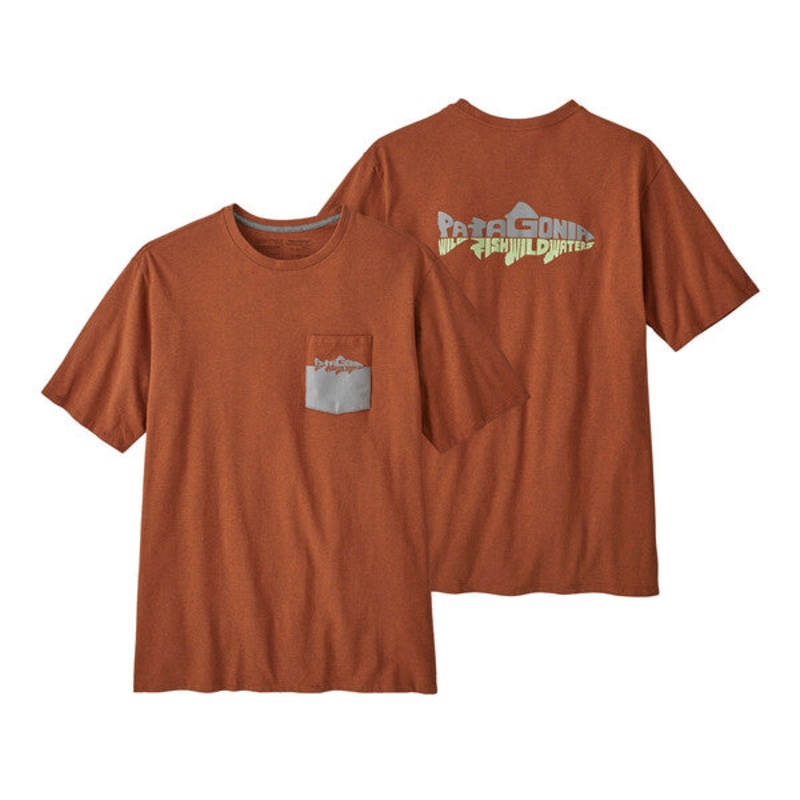 Patagonia Men’s Wild Waterline Pocket Responsibili-Tee – Fertile Brown Medium