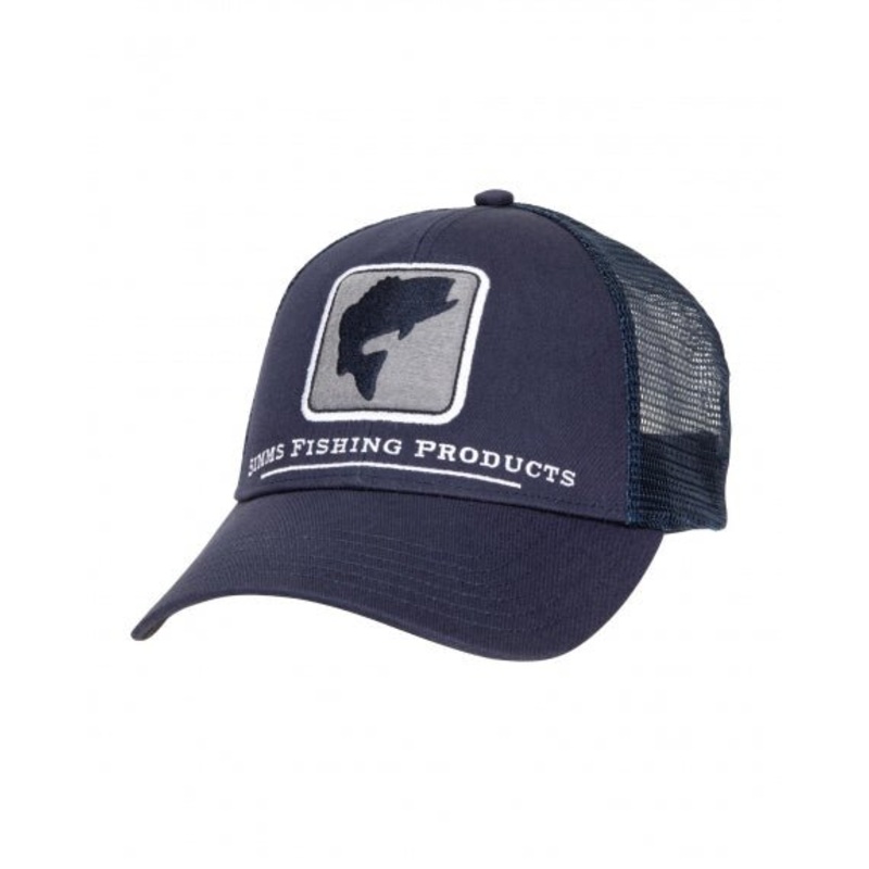 Simms Bass Icon Trucker Hat Admiral Steel