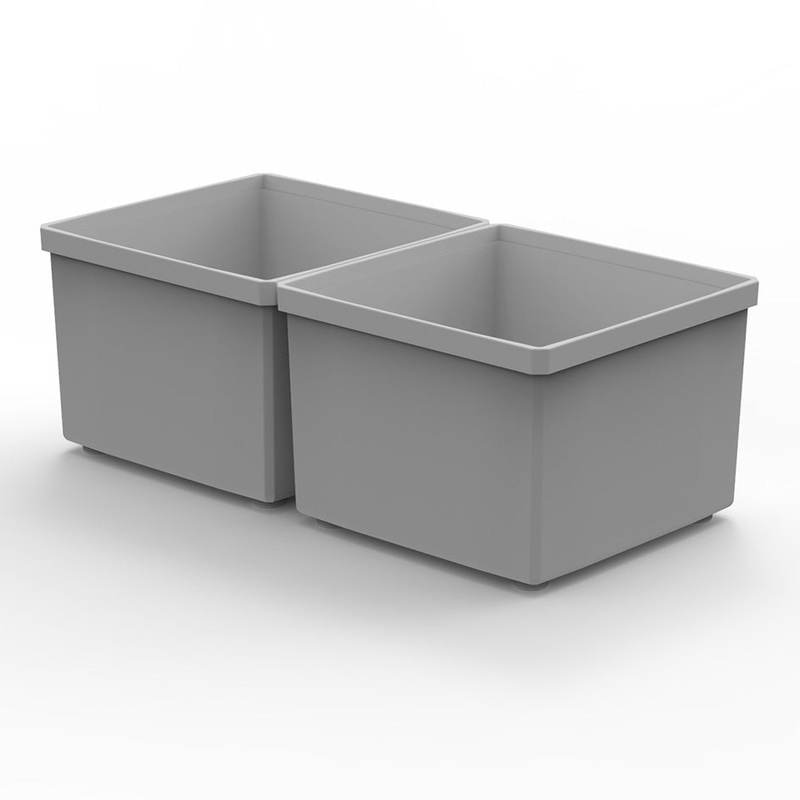 2 Customizable 2x2D (Deep) Bins (3.66″ x 3.66″)