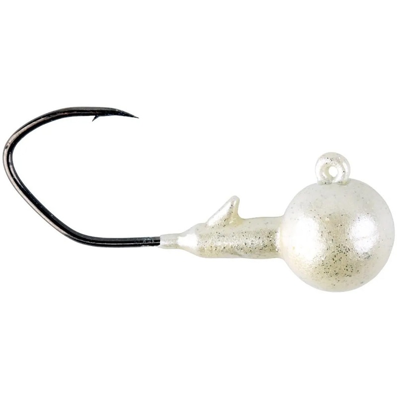 YUM Forward Facing Sonar Jig Head Pearl 1/0 hook – 1/4 oz – 3 pack