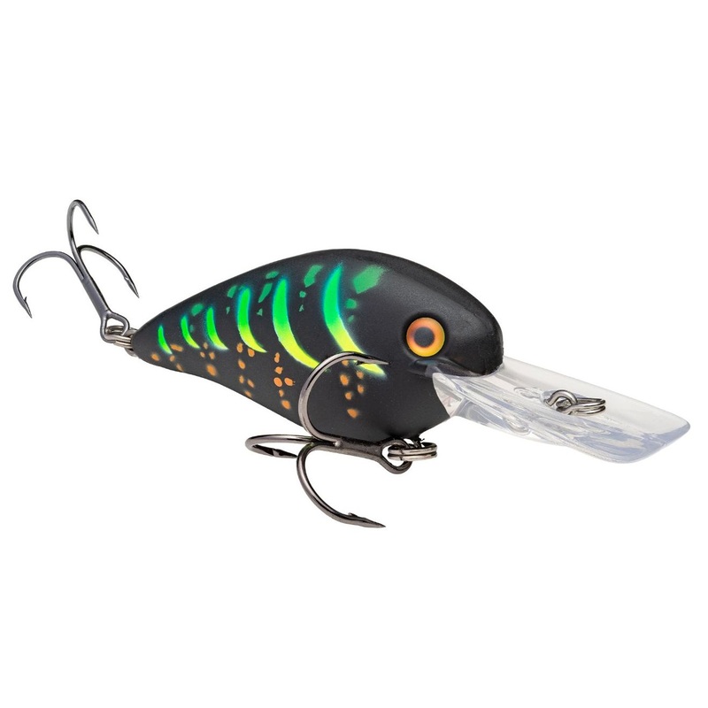 Strike King KVD 1.5 Deep Diver Squarebill Crankbait Black Back Chartreuse