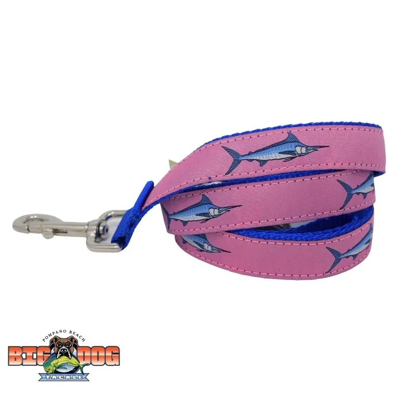 DOG LEASH NYLON MARLIN PINK  / ROYAL 4ft