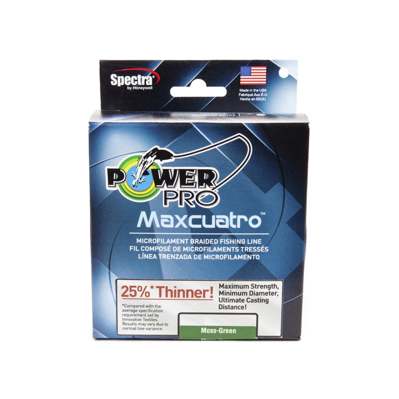 Power Pro Maxcuatro Spectra Moss Green Braided Line 20 pound 150 yards