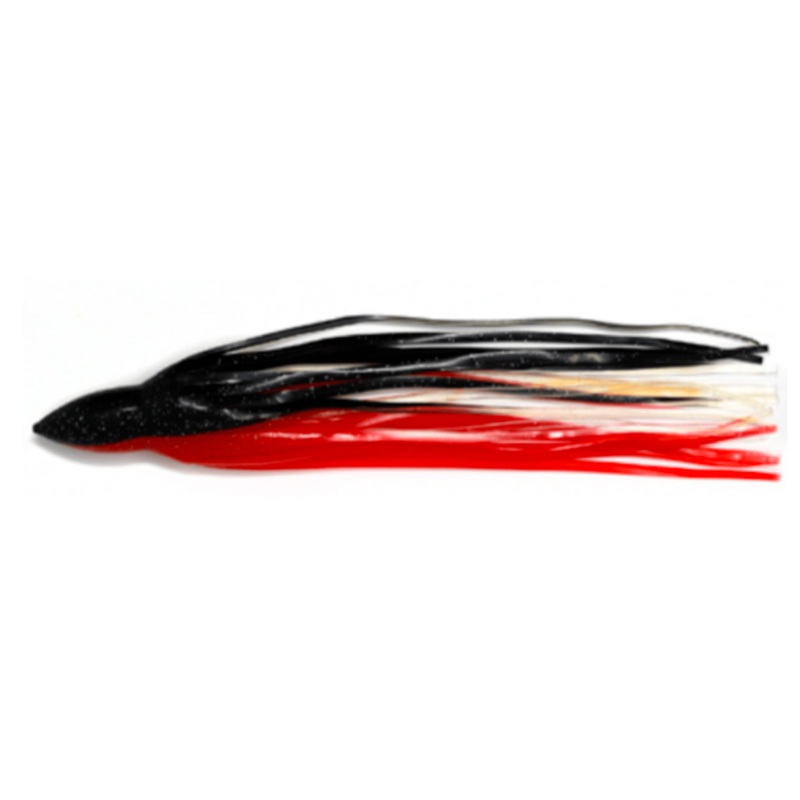 Red and Black Octopus Lure Skirt 6.5″