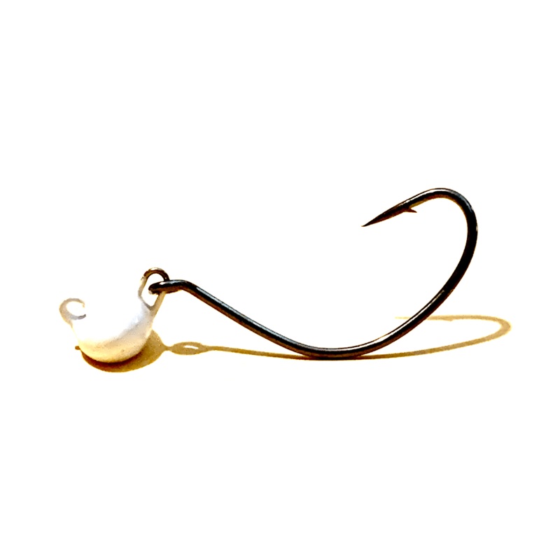 White Live Bait Jig Heads | Flounder Jig 1/8oz 3/0