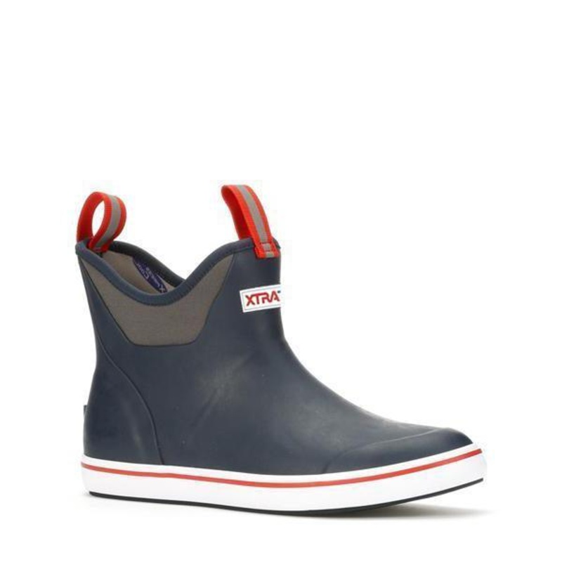 Xtratuf Men’s 6″ Ankle Deck Boots Navy/Red Navy/Red 7