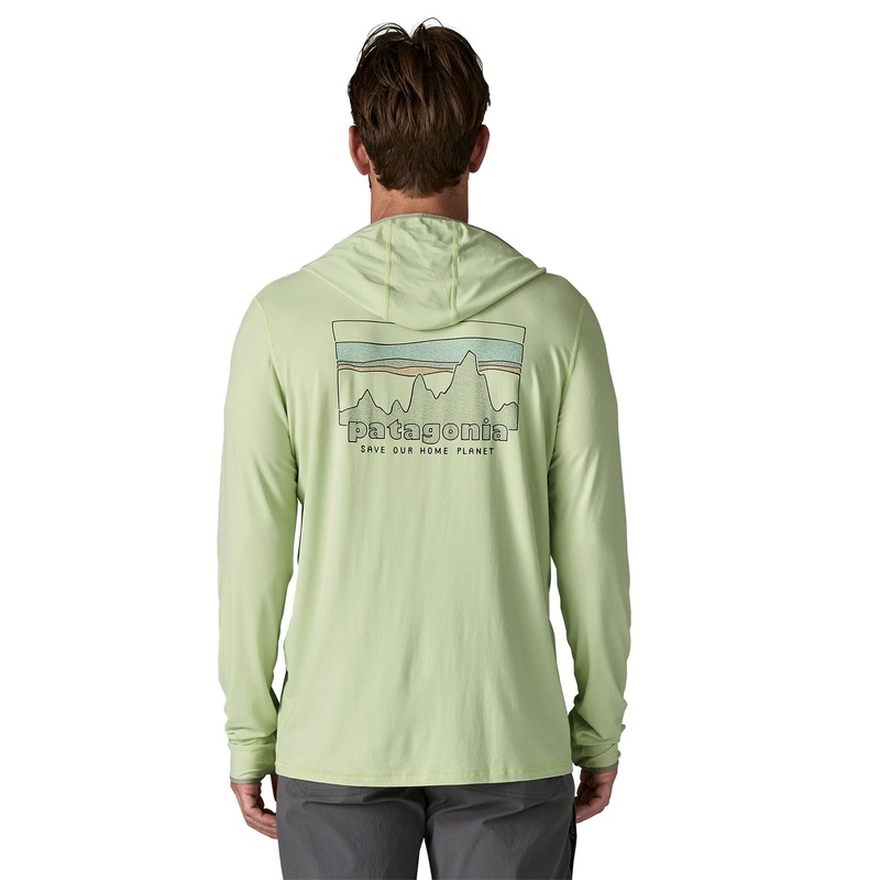 Patagonia M’s Tropic Comfort Natural Graphic Sun Hoody Casting Logo: Thermal Blue / CTMB XS