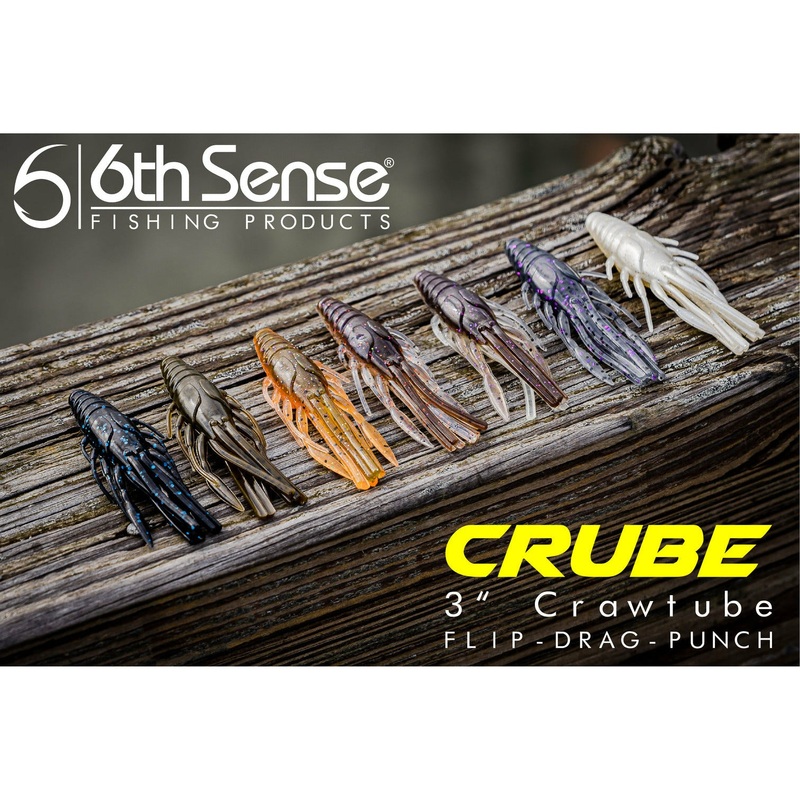 6TH SENSE CRUBE 3″ CRAWTUBE Black N Blue Flake
