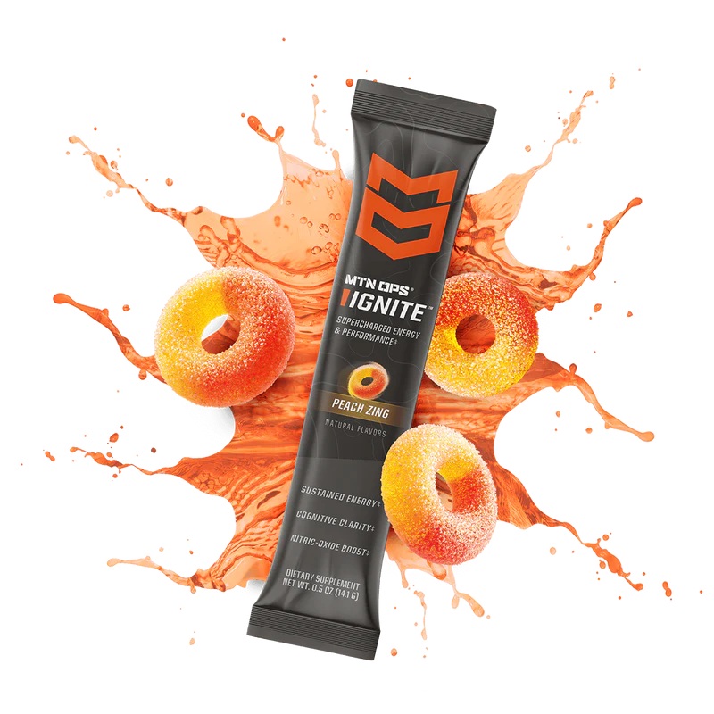 IGNITE – ENERGY/FOCUS/HYDRATE SINGLE PEACH ZING