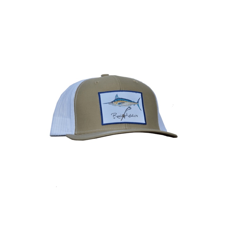 Marlin Snap Back | Reel Addicts Columbia Blue/White