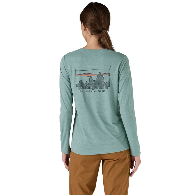 Patagonia W’s L/S Capilene Cool Daily Graphic Shirt Hatch Hour: Sisu Brown X-Dye / HSBX XXS