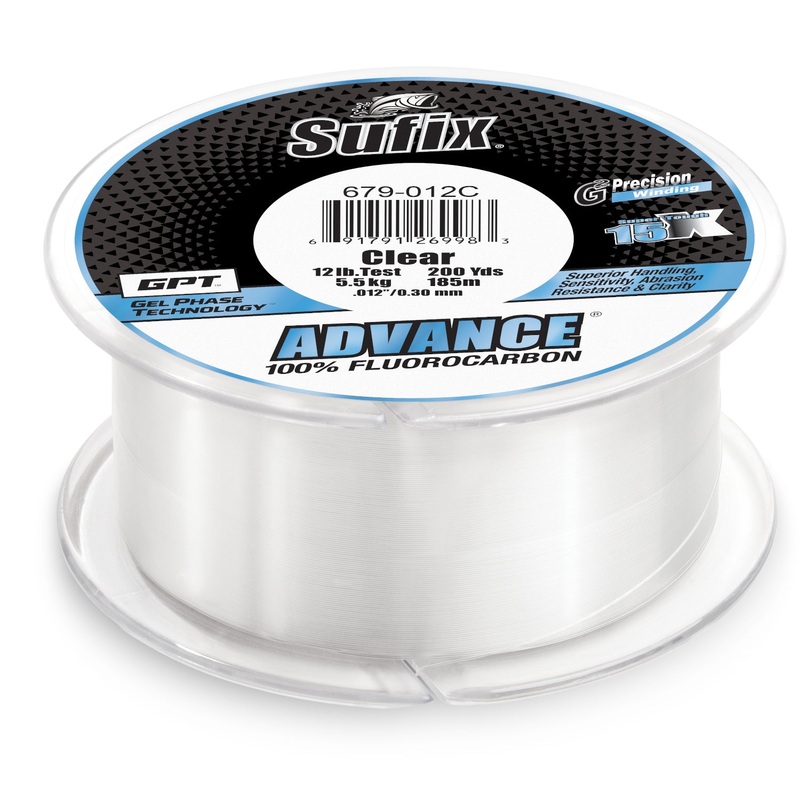 Sufix Advance Fluorocarbon Filler Spool 200 Yards 4 pound