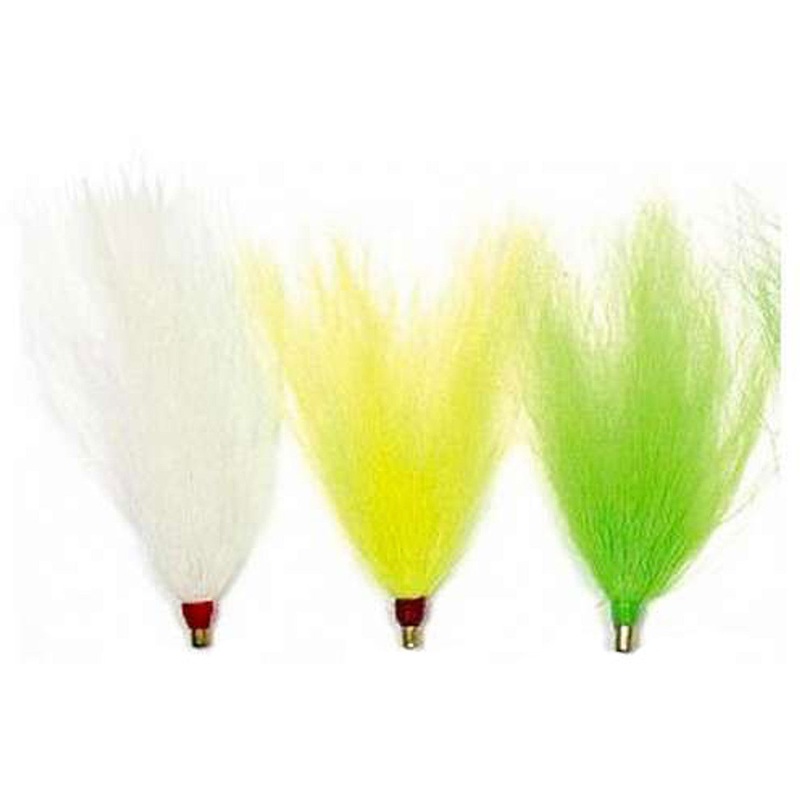 Sea Striker Bucktail Teaser 3″, White, 3/Pack